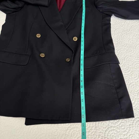 Oscar de la Renta Blue Navy Blazer with Gold Buttons - Picture 13 of 13